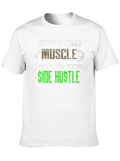 Muscle Side Hustle Graphic Tee - Black