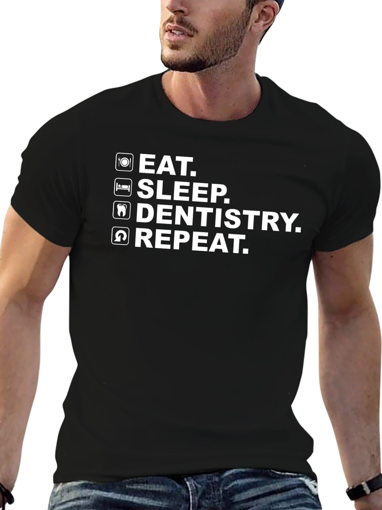 Eat Sleep Dentistry Repeat Graphic T-Shirt