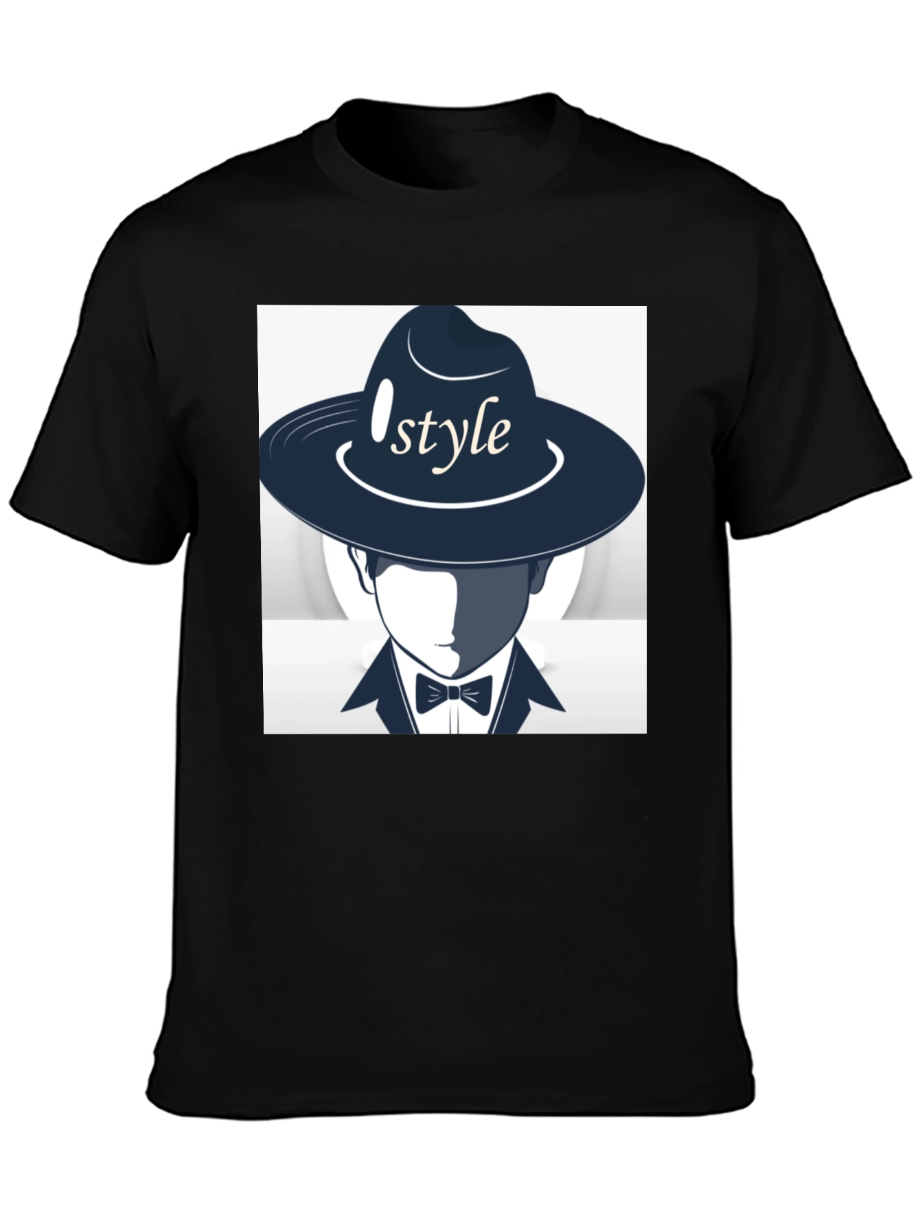 Stylish Style Graphic Print Black T-Shirt