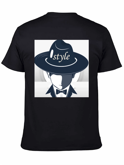 Stylish Style Graphic Print Black T-Shirt
