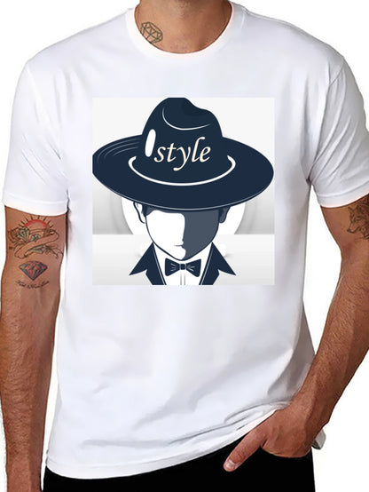 Stylish Style Graphic Print Black T-Shirt