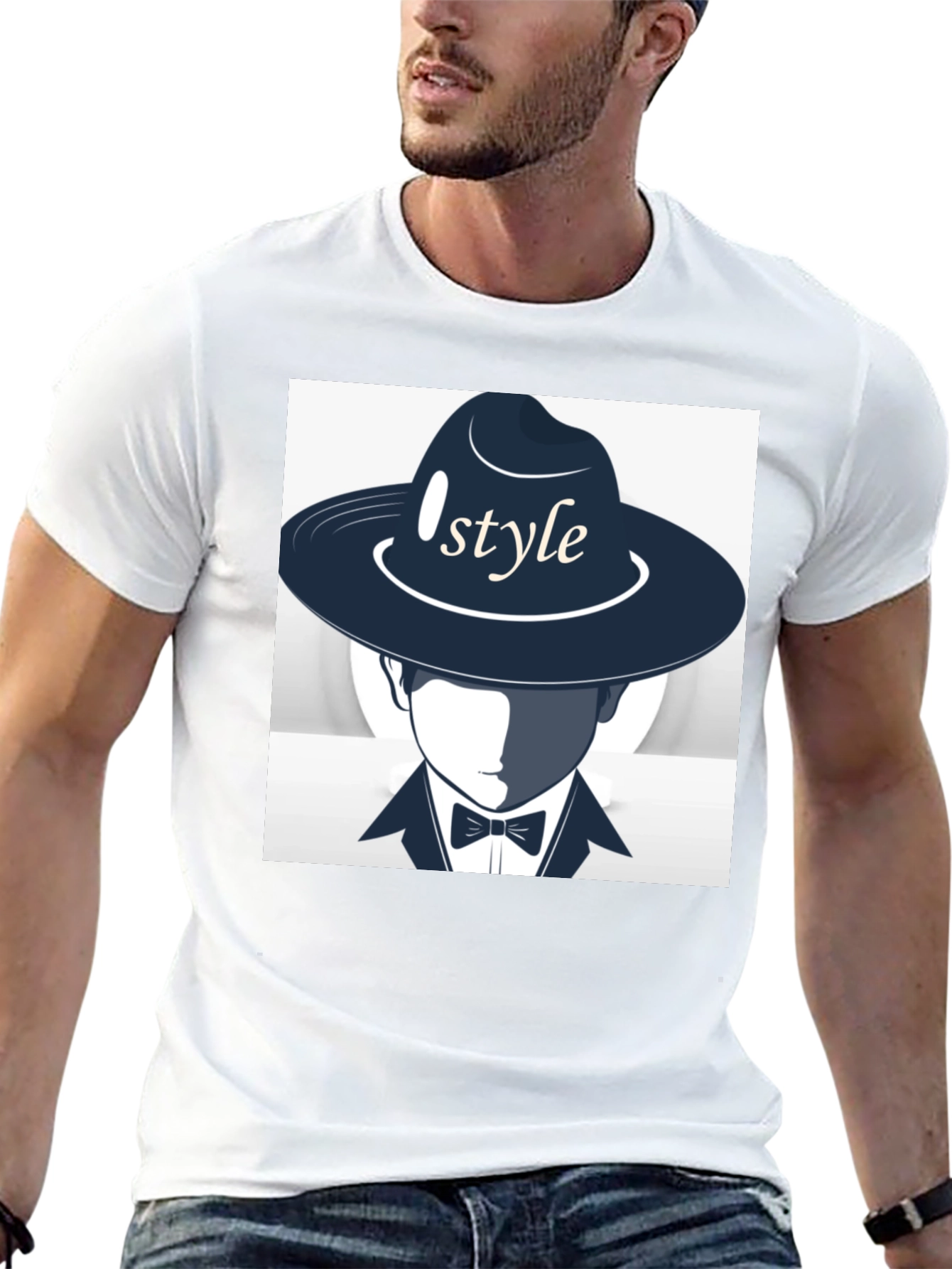 Stylish Style Graphic Print Black T-Shirt