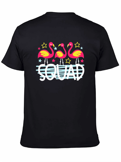 Flamingo Squad Black T-Shirt