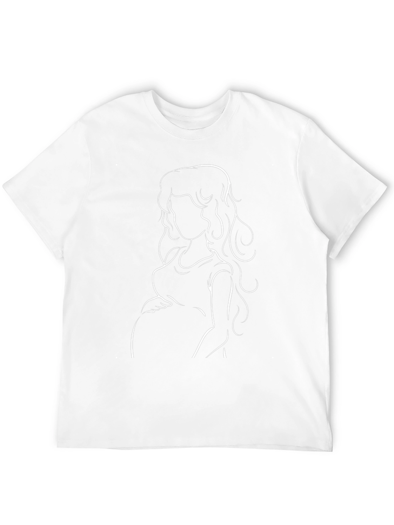 Stylish Pregnant Woman Graphic Tee - Black