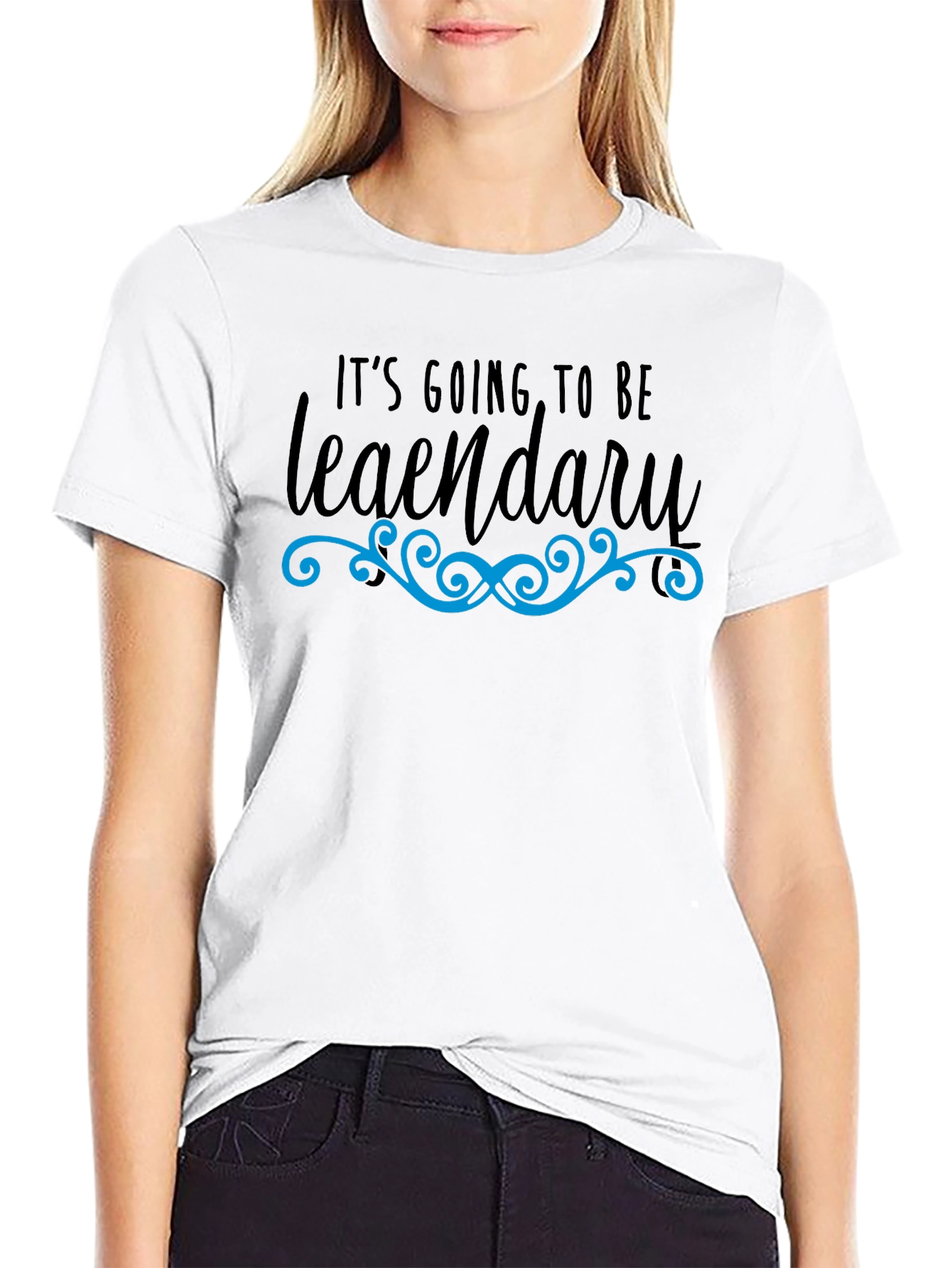 Legendary Graphic Tee - Black Cotton T-Shirt
