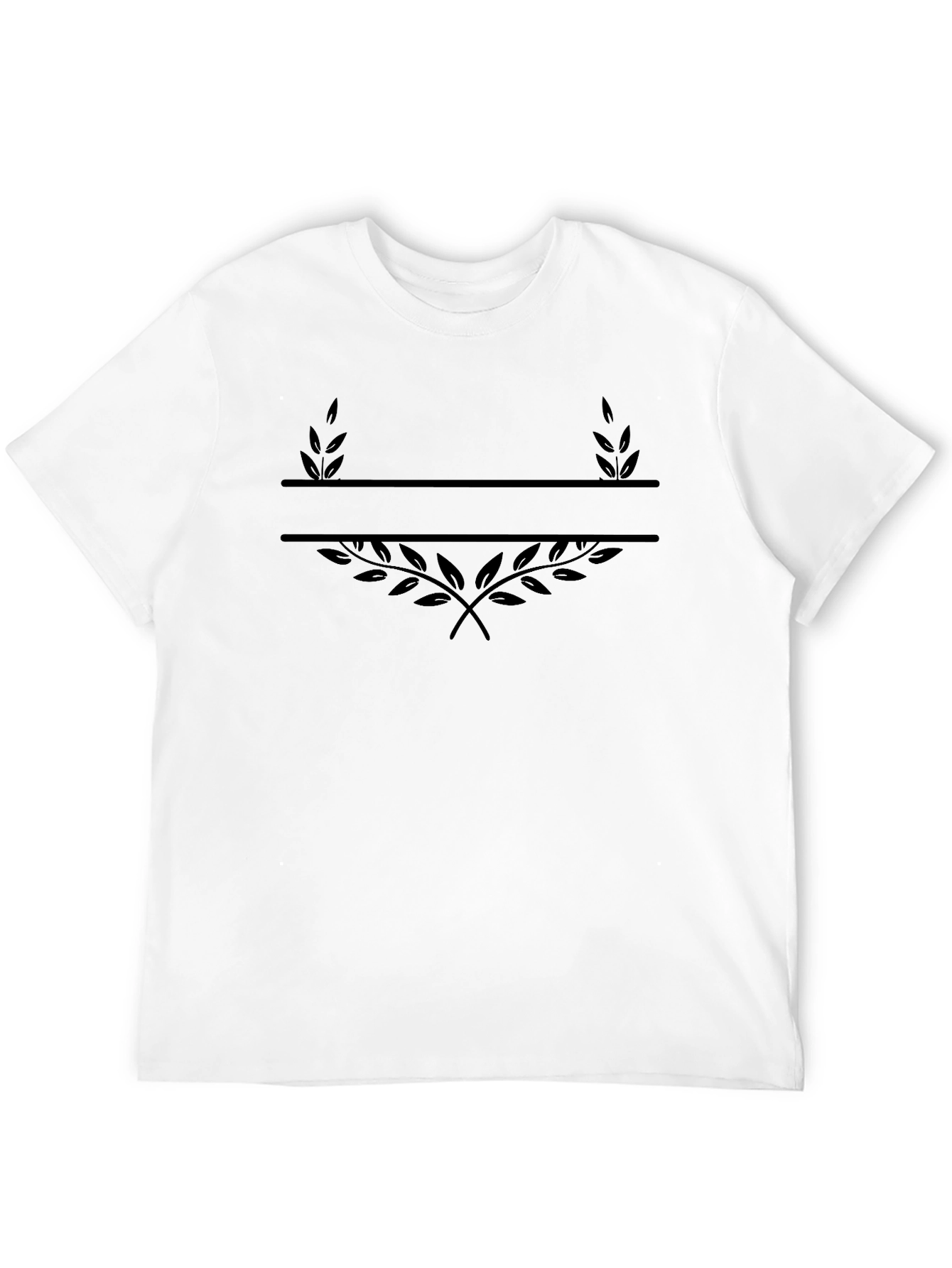 Monogram Laurel Wreath Black T-Shirt
