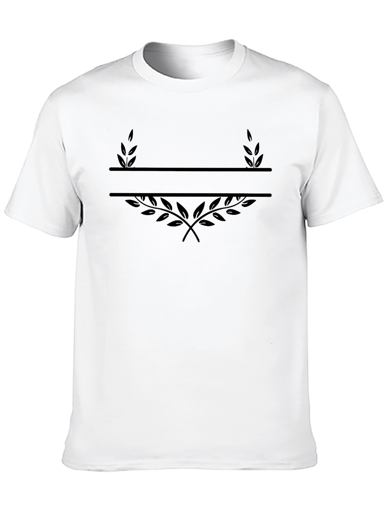 Monogram Laurel Wreath Black T-Shirt