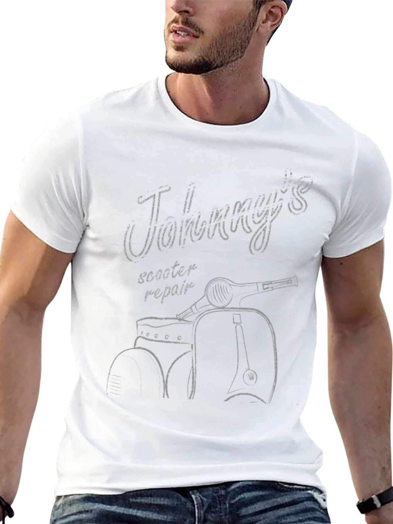 Johnnys Scooter Repair Graphic Tee