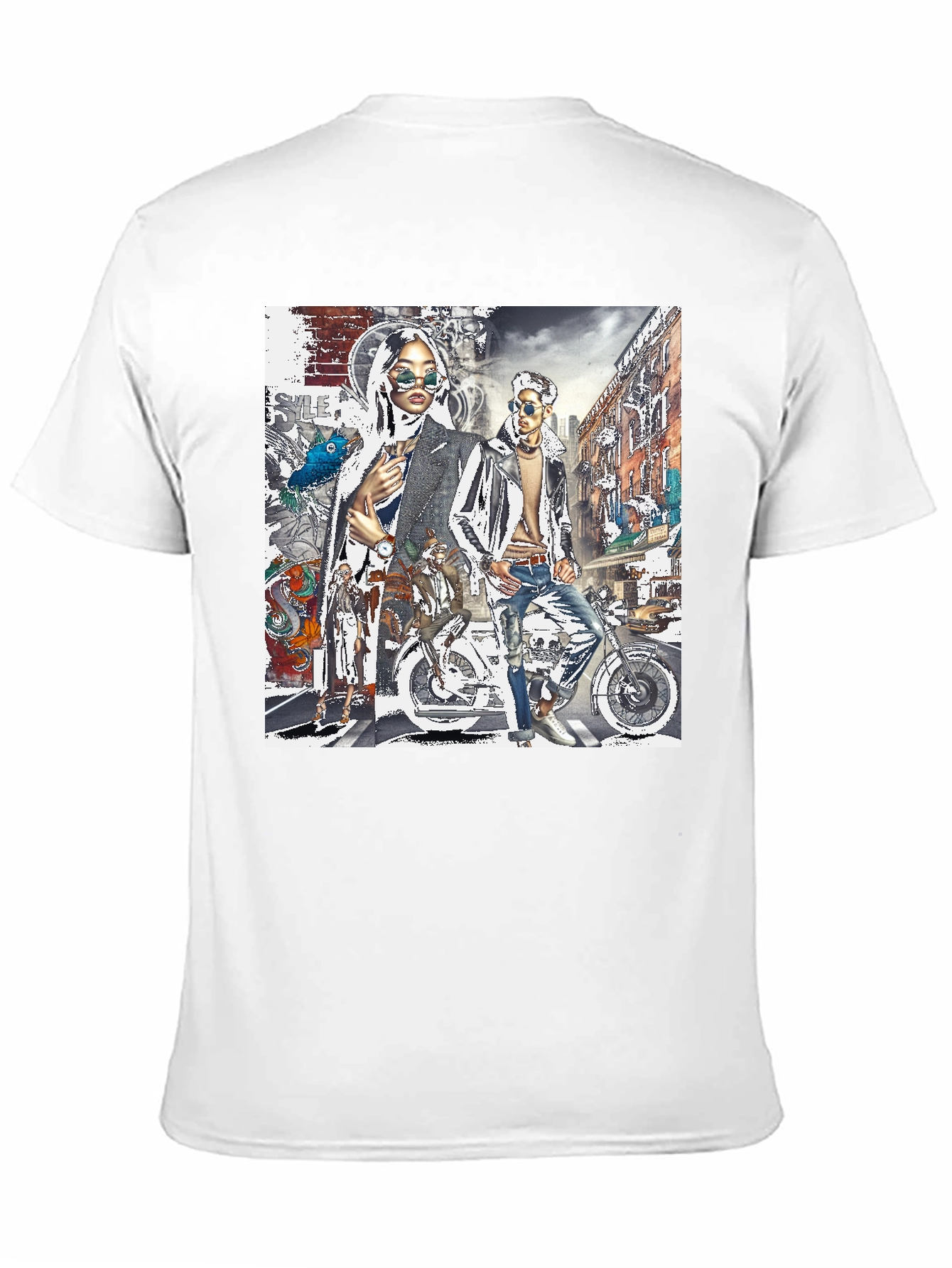 Stylish Graphic Print Black T-Shirt