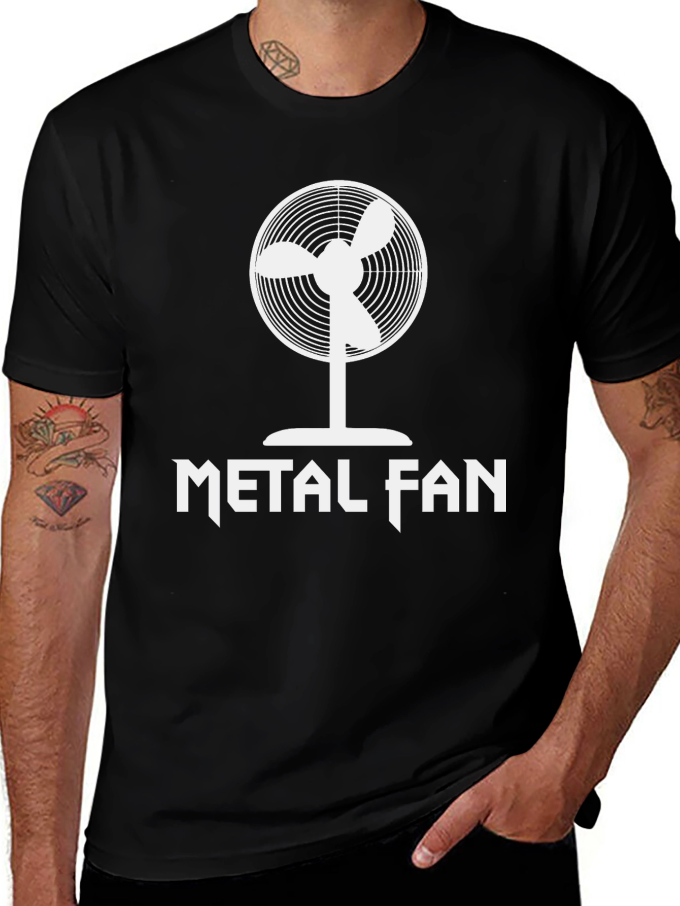 Metal Fan T-Shirt - Black Cotton Graphic Tee
