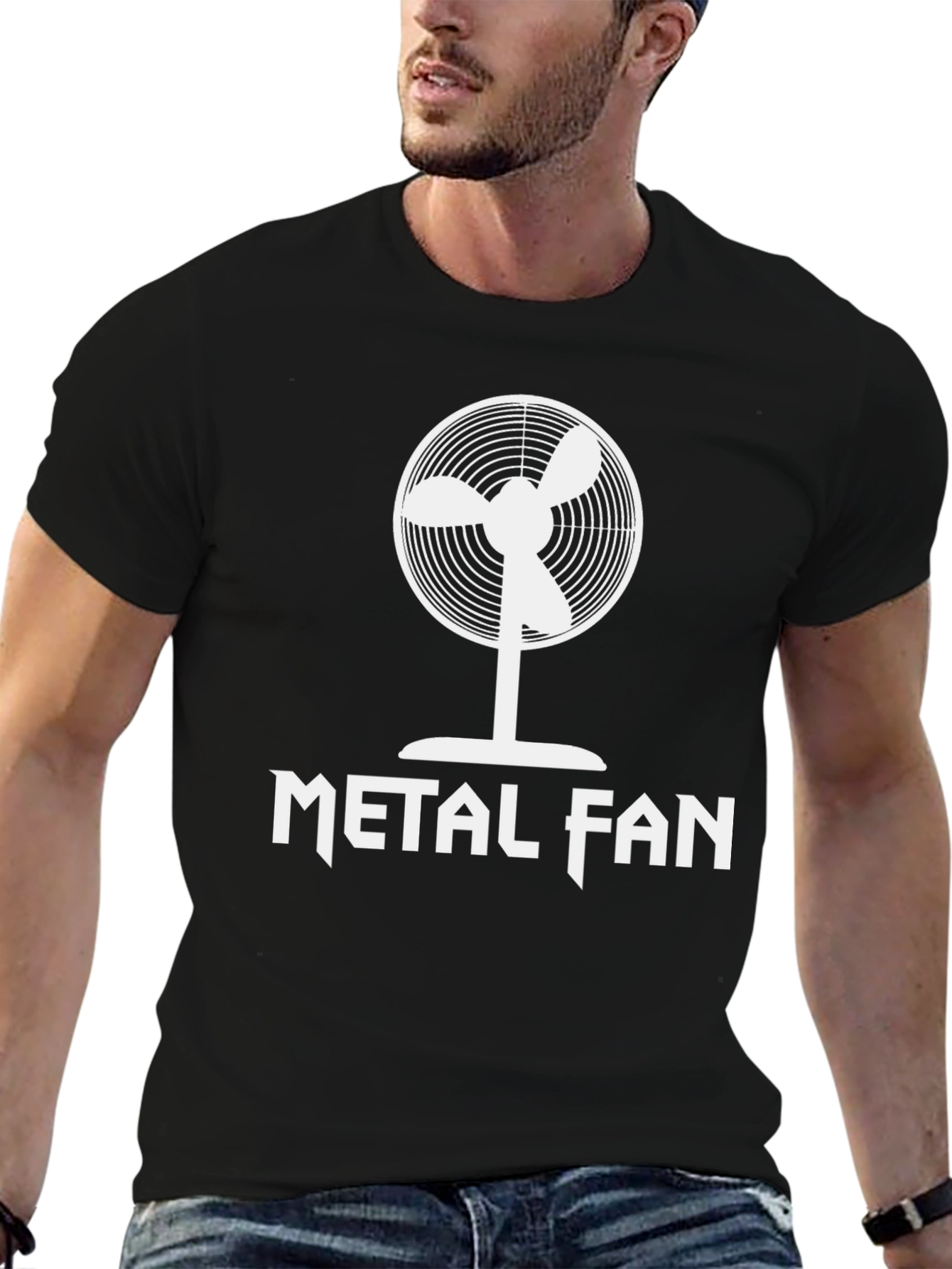 Metal Fan T-Shirt - Black Cotton Graphic Tee