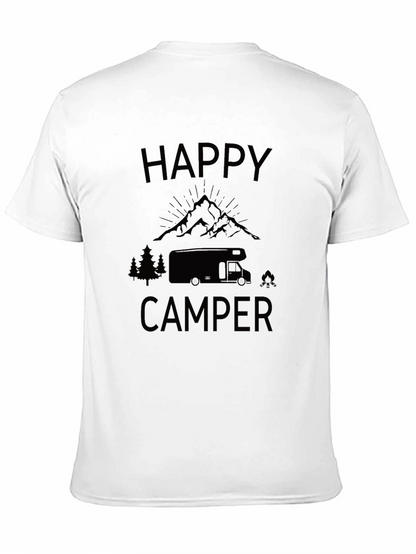Happy Camper Black Graphic T-Shirt - Adventure Ready!