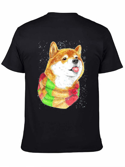Shiba Inu T-Shirt with Scarf - Dog Lover Apparel