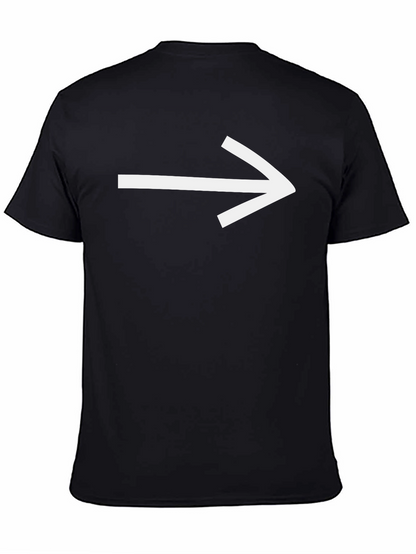 Right Arrow Graphic Tee - Black Cotton T-Shirt