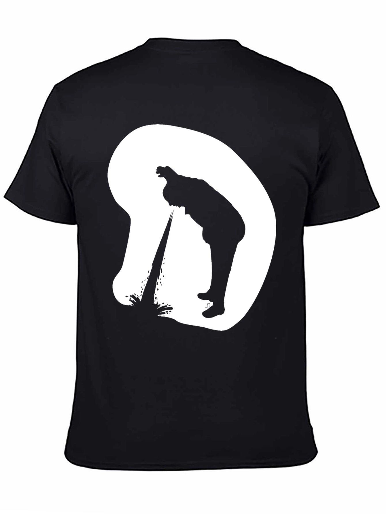 Silhouette Graphic T-Shirt - Casual Novelty Tee