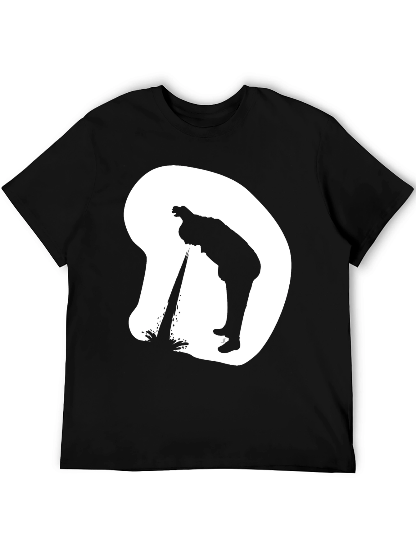 Silhouette Graphic T-Shirt - Casual Novelty Tee
