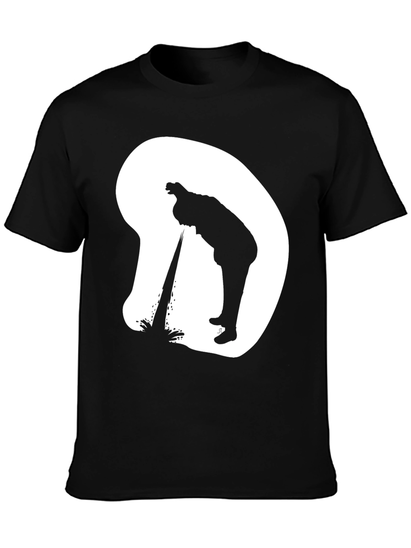 Silhouette Graphic T-Shirt - Casual Novelty Tee