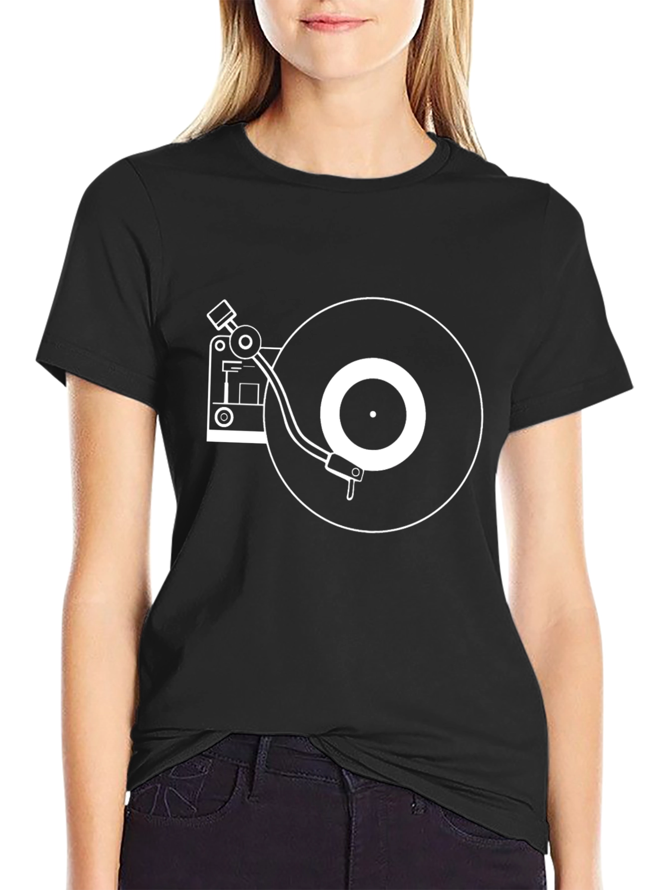 Turntable Graphic Tee - Retro Music Lovers Shirt