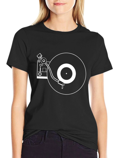 Turntable Graphic Tee - Retro Music Lovers Shirt