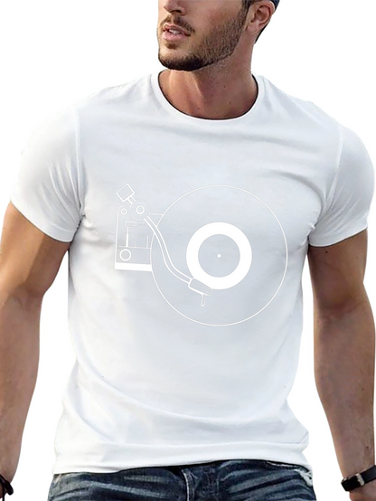 Turntable Graphic Tee - Retro Music Lovers Shirt