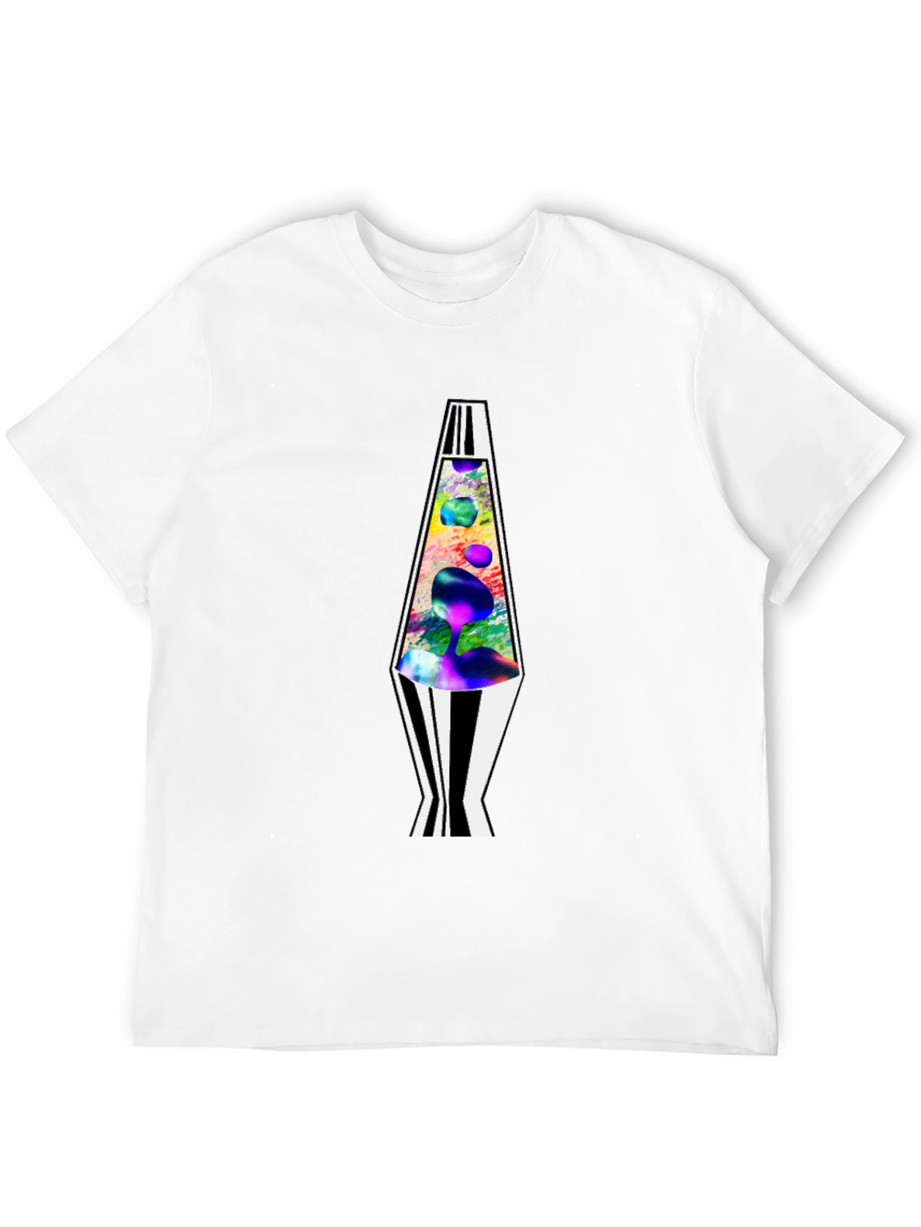 Retro Lava Lamp Graphic Tee - Mens Black T-Shirt