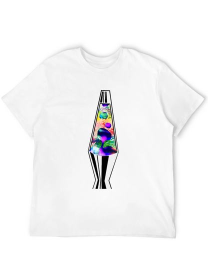Retro Lava Lamp Graphic Tee - Mens Black T-Shirt