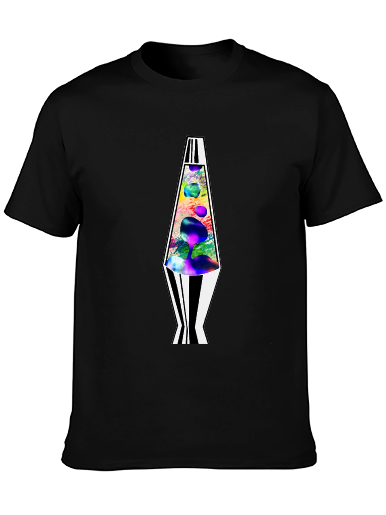 Retro Lava Lamp Graphic Tee - Mens Black T-Shirt