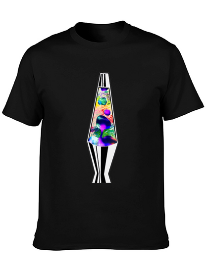 Retro Lava Lamp Graphic Tee - Mens Black T-Shirt