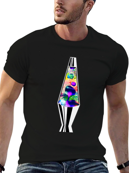 Retro Lava Lamp Graphic Tee - Mens Black T-Shirt