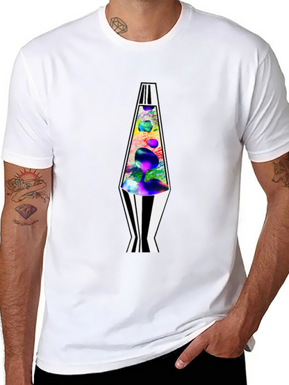 Retro Lava Lamp Graphic Tee - Mens Black T-Shirt