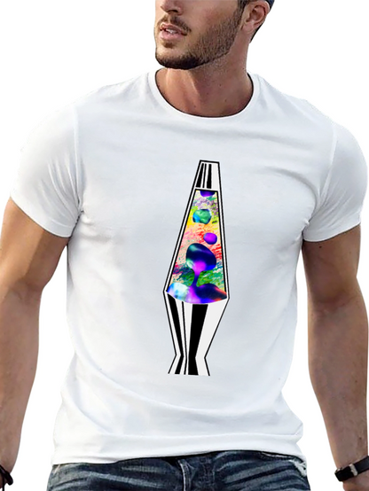 Retro Lava Lamp Graphic Tee - Mens Black T-Shirt