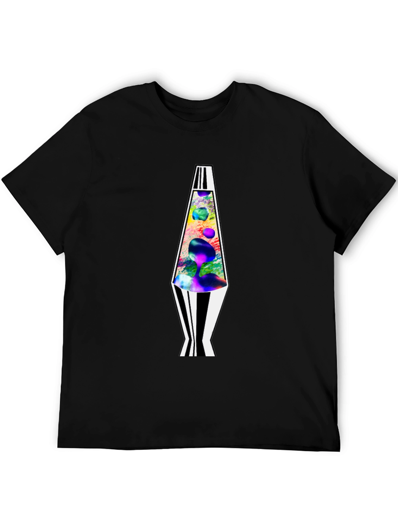 Retro Lava Lamp Graphic Tee - Mens Black T-Shirt