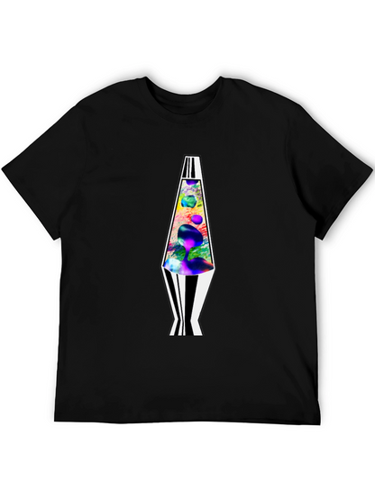 Retro Lava Lamp Graphic Tee - Mens Black T-Shirt