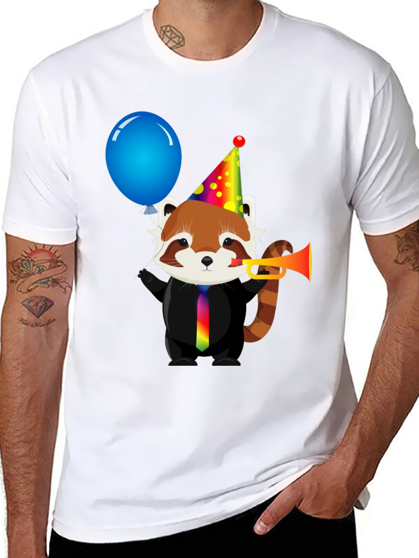 Party Red Panda T-Shirt - Fun & Unique Design