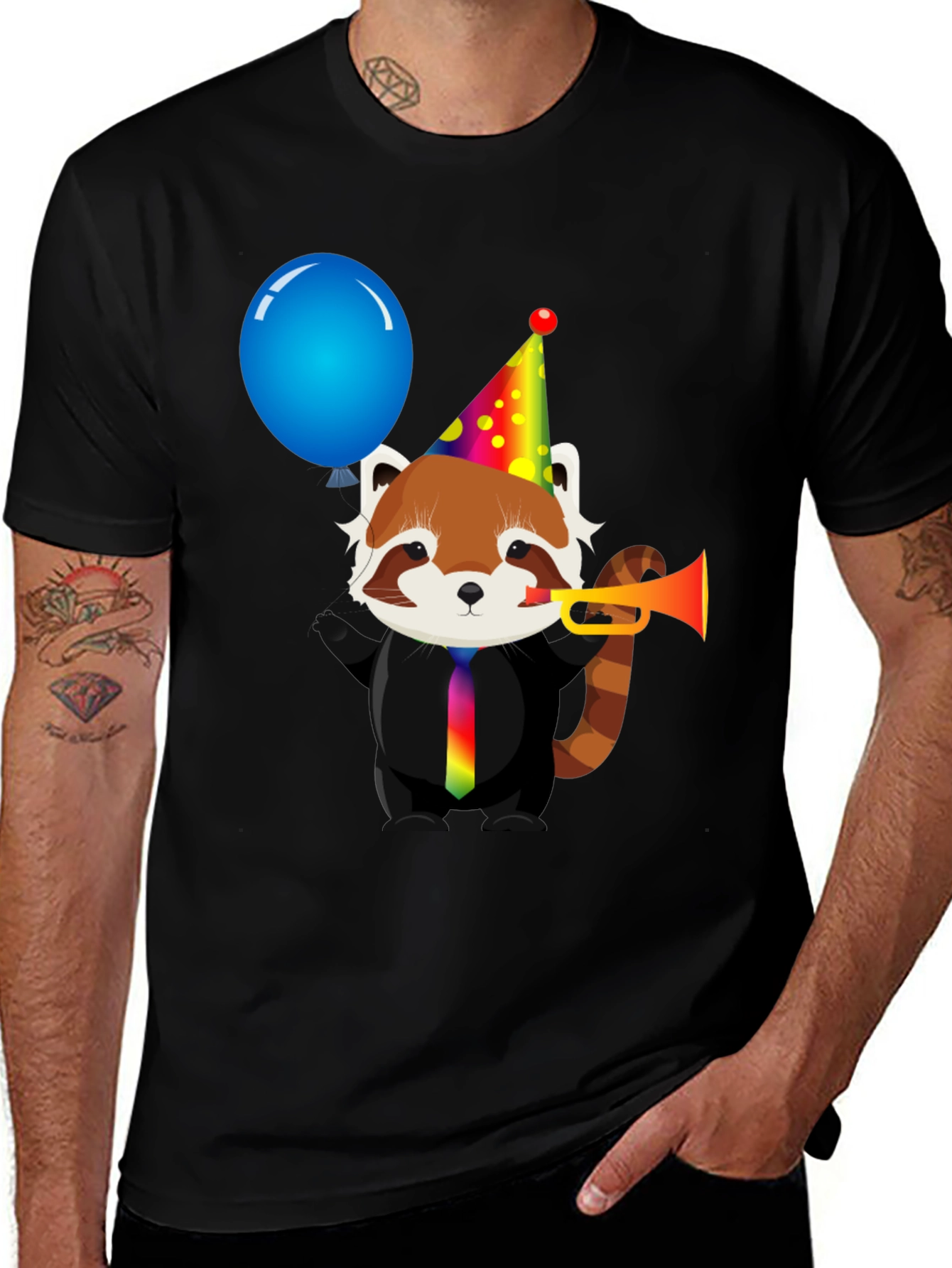Party Red Panda T-Shirt - Fun & Unique Design