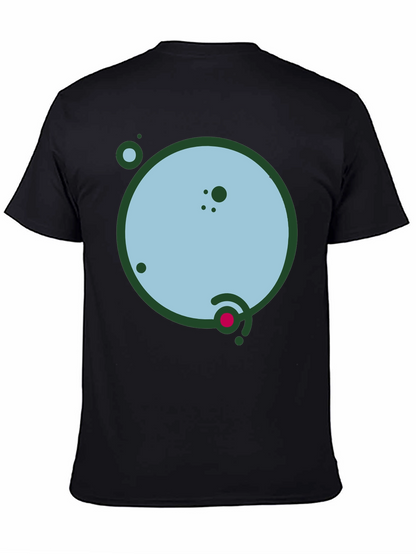 Geometric Planet Graphic Black Tee