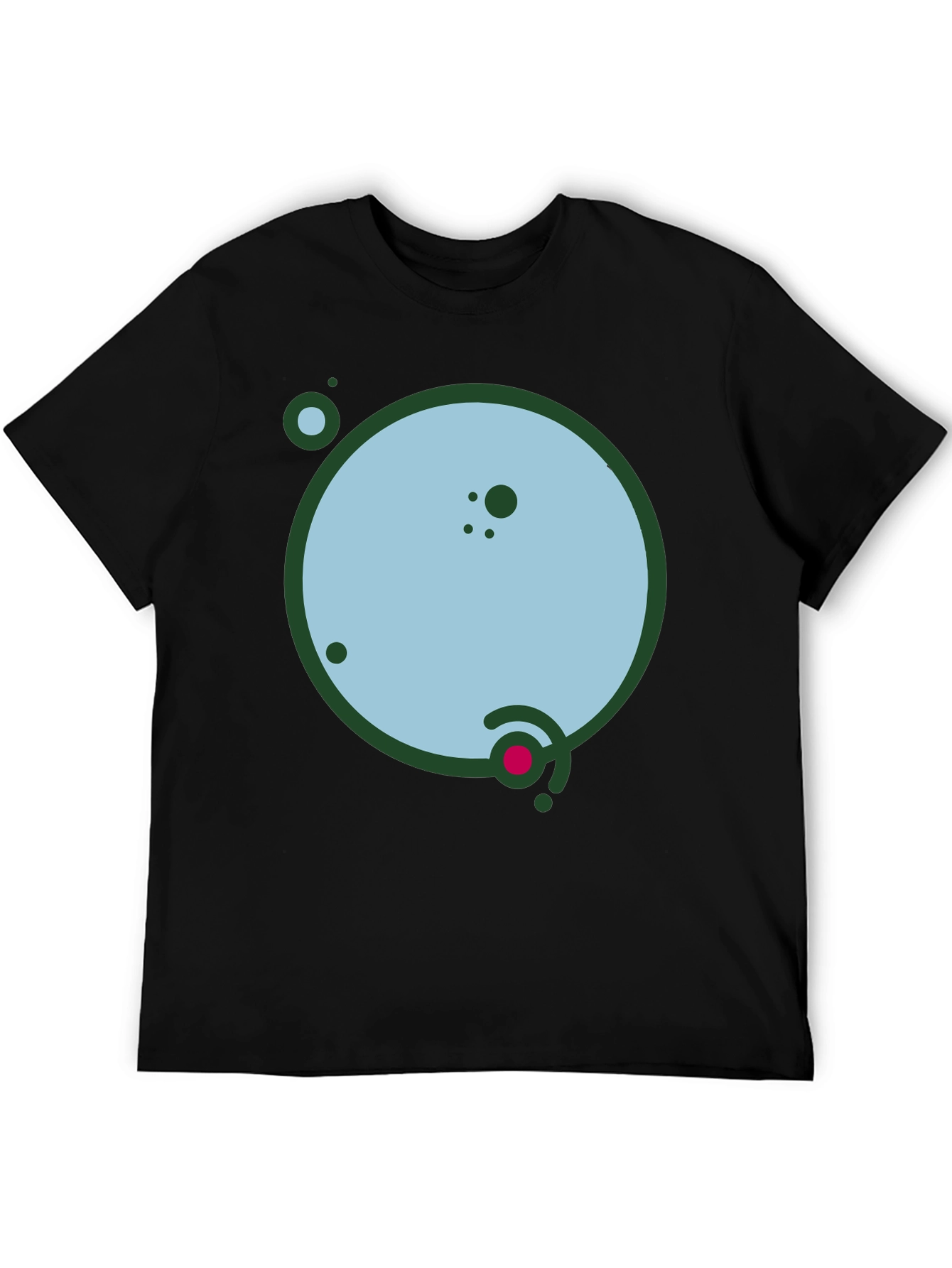 Geometric Planet Graphic Black Tee