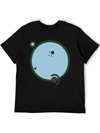 Geometric Planet Graphic Black Tee
