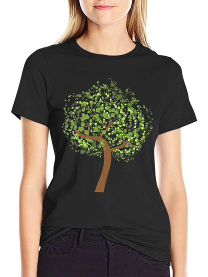 Nature Tree Graphic Black Tee