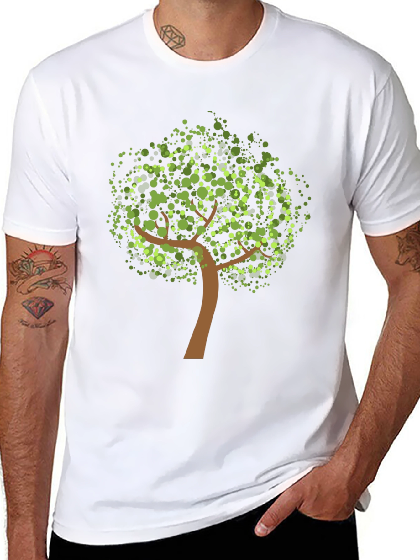 Nature Tree Graphic Black Tee