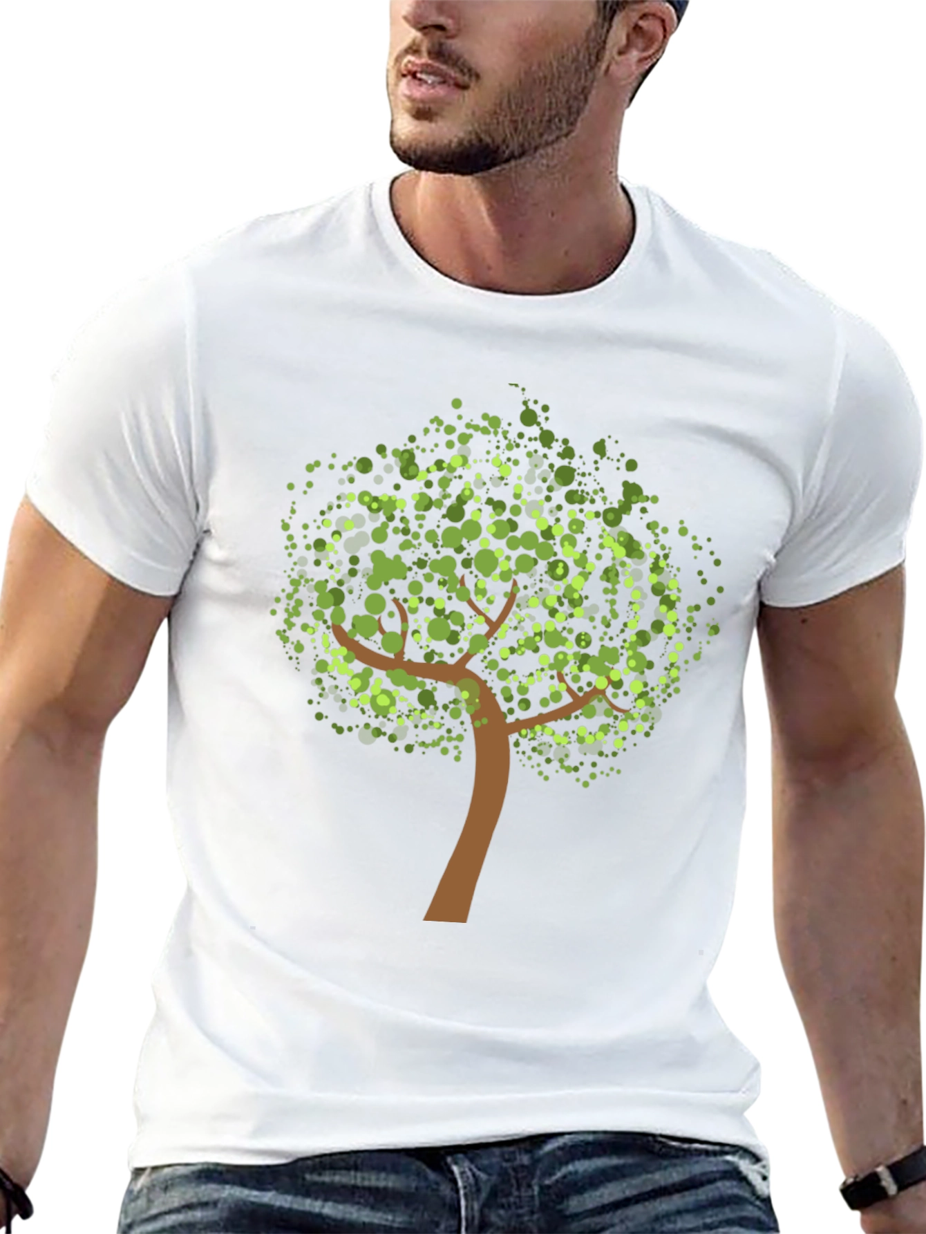 Nature Tree Graphic Black Tee