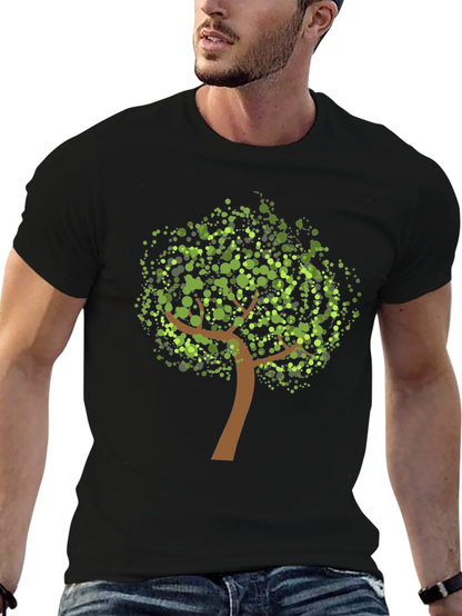 Nature Tree Graphic Black Tee