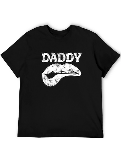 Daddy Lips Graphic T-Shirt - Black