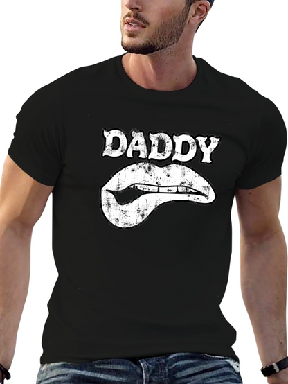 Daddy Lips Graphic T-Shirt - Black