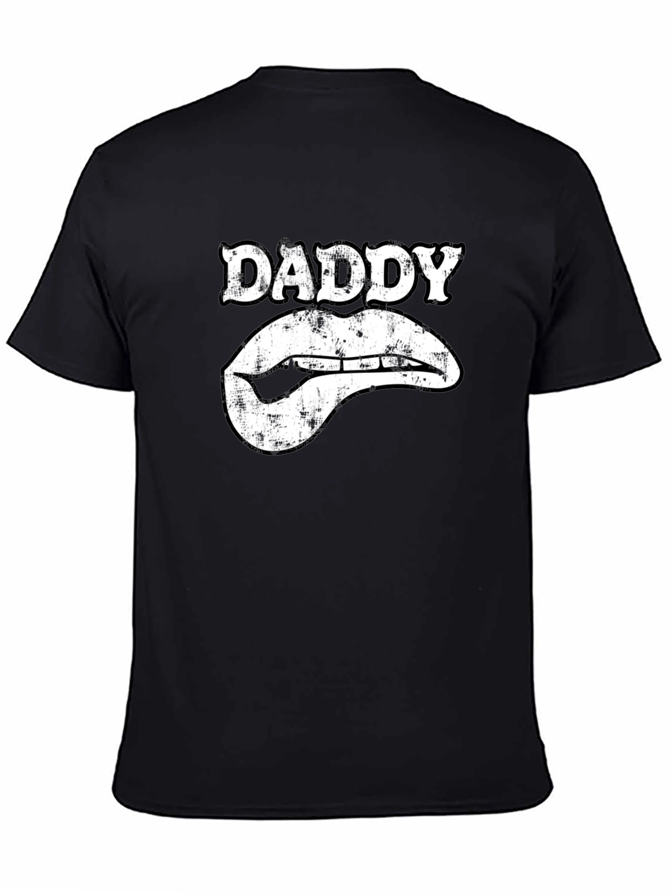 Daddy Lips Graphic T-Shirt - Black