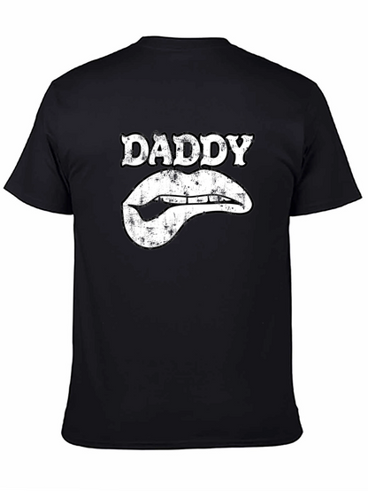 Daddy Lips Graphic T-Shirt - Black