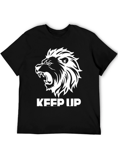 Keep Up Lion Graphic Tee - Mens Black T-Shirt