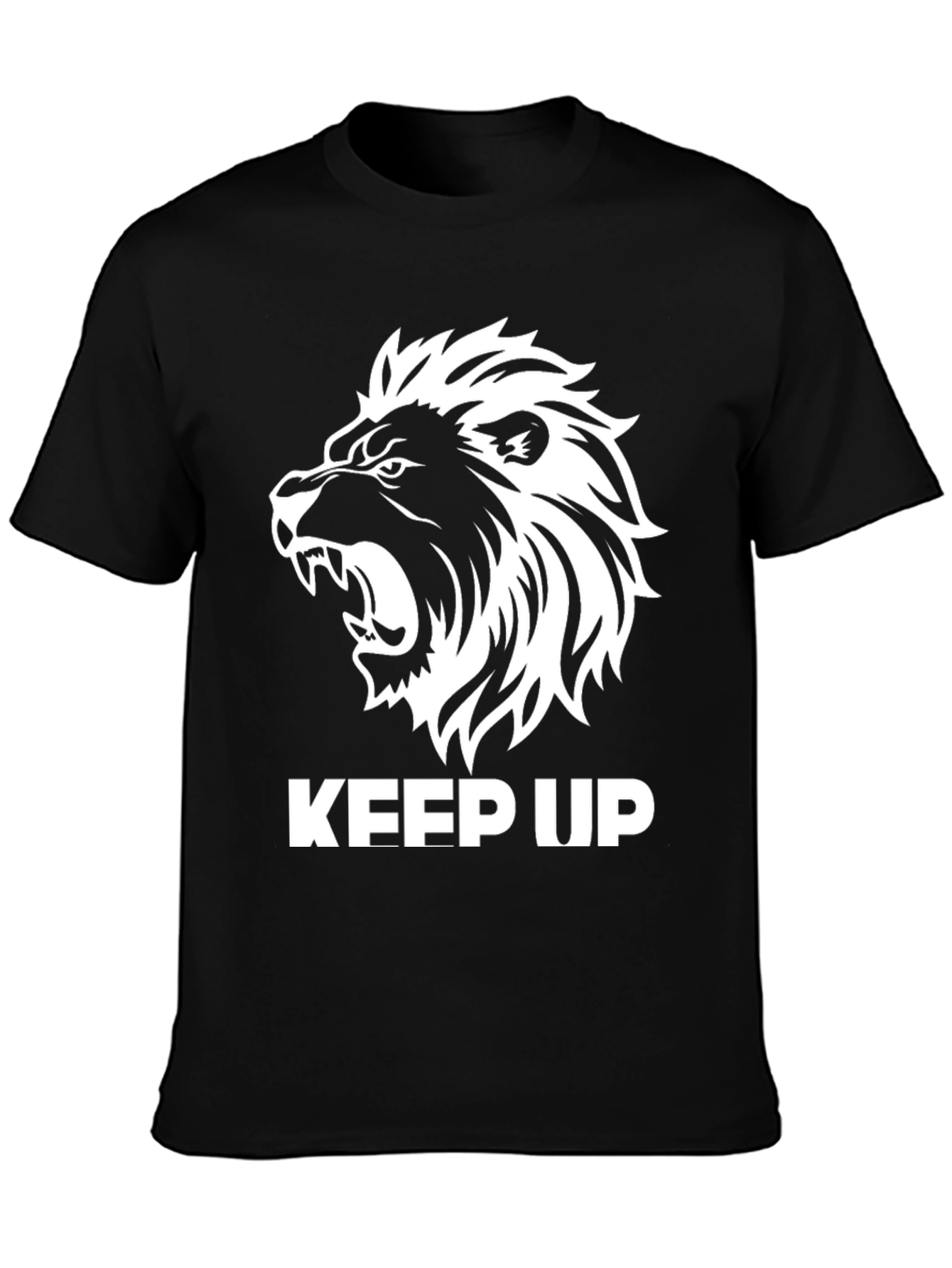 Keep Up Lion Graphic Tee - Mens Black T-Shirt