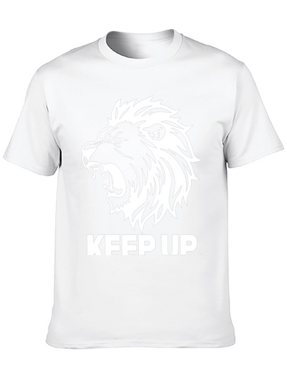 Keep Up Lion Graphic Tee - Mens Black T-Shirt