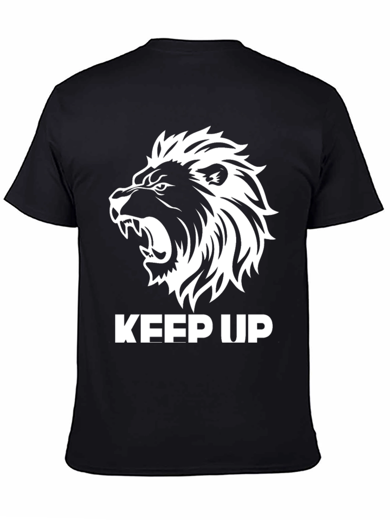 Keep Up Lion Graphic Tee - Mens Black T-Shirt